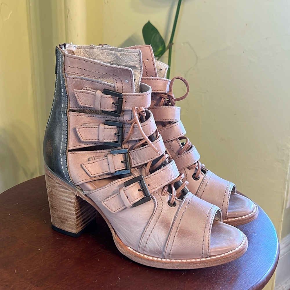Freebird by Steven Leather Ankle Heel Booties 9